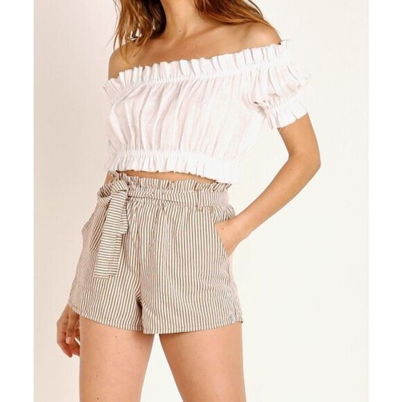 Mikoh Pana Cover-Up Top Womens 3 White Off The Shoulder Pullover Swimwear ERK141 - Picture 4 of 10